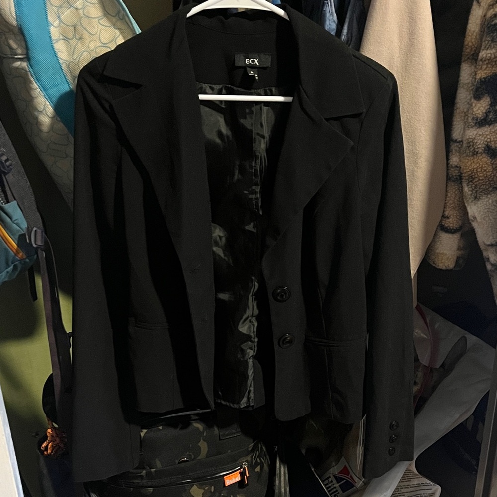 BCX Women's Elegant Black Suit Jacket